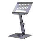 JUNDNE H06 Desktop Folding Phone Stand Portable Telescopic Rotary Tablet Stand(Deep Grey) - 1