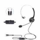 VT200 Single Ear Telephone Headset Operator Headset With Mic,Spec: 3.5mm Double Plug With Tuning - 1