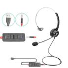 VT200 Single Ear Telephone Headset Operator Headset With Mic,Spec: 3.5mm Single Plug To USB - 1