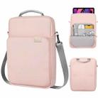 Vertical Laptop Bag Handheld Shoulder Crossbody Bag, Size: 13 Inch(Pink) - 1