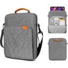 Vertical Laptop Bag Handheld Shoulder Crossbody Bag, Size: 9.7-11 Inch(Light Gray) - 1