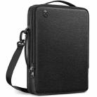 13.3-14 Inch Portable Laotop Bag Waterproof Multifunctional Shoulder Crossbody Bag(Black) - 1