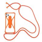 Universal Cell Phone Silicone Lanyard Strap Case With Detachable Neckstrap(Orange) - 1