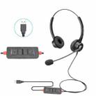 VT200D Double Ears Telephone Headset Operator Headset With Mic,Spec: USB Head with Tuning - 1