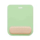 BUBM Wrist Protector Mouse Pad Macaroon Memory Foam Mouse Pad(Bean Green + Light Khaki) - 1