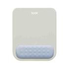 BUBM Wrist Protector Mouse Pad Macaroon Memory Foam Mouse Pad(Gray White+Blue) - 1