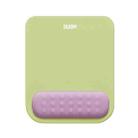 BUBM Wrist Protector Mouse Pad Macaroon Memory Foam Mouse Pad(Light Green+Purple) - 1