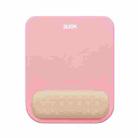 BUBM Wrist Protector Mouse Pad Macaroon Memory Foam Mouse Pad(Peach Pink + Khaki) - 1