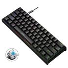 LEAVEN K620 61 Keys Hot Plug-in Glowing Game Wired Mechanical Keyboard, Cable Length: 1.8m, Color: Black Green Shaft - 1