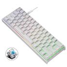 LEAVEN K620 61 Keys Hot Plug-in Glowing Game Wired Mechanical Keyboard, Cable Length: 1.8m, Color: White Green Shaft - 1