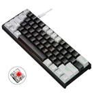 LEAVEN K620 61 Keys Hot Plug-in Glowing Game Wired Mechanical Keyboard, Cable Length: 1.8m, Color: White Black Red Shaft - 1