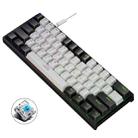 LEAVEN K620 61 Keys Hot Plug-in Glowing Game Wired Mechanical Keyboard, Cable Length: 1.8m, Color: Black White Green Shaft - 1