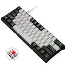 LEAVEN K620 61 Keys Hot Plug-in Glowing Game Wired Mechanical Keyboard, Cable Length: 1.8m, Color: Black White Red Shaft - 1
