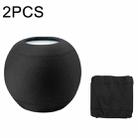2 PCS For Homepod Mini Smart Speaker Dust Cover Stretch Cloth Audio Protection Cover(Black) - 1