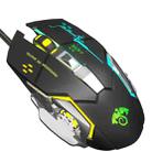 LEAVEN X6 6 Keys Game Computer Ergonomic Wired Mouse, Cable Length: 1.42m(Black) - 1