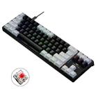 Dark Alien K710 71 Keys Glowing Game Wired Keyboard, Cable Length: 1.8m, Color: White Black Red Shaft - 1