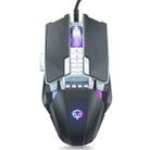 Dark Alien V710 7 Keys Metal Office Wired Glowing Mouse, Cable Length: 1.78m(Black) - 1