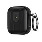 For AirPods 1/2 TPU + PC Full Wrap Type Protection Case Cover(Black) - 1