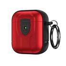 For AirPods 1/2 TPU + PC Full Wrap Type Protection Case Cover(Red) - 1