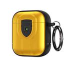 For AirPods 1/2 TPU + PC Full Wrap Type Protection Case Cover(Yellow) - 1