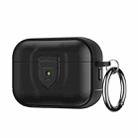 For AirPods Pro TPU + PC Full Wrap Type Protection Case Cover(Black) - 1