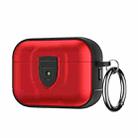 For AirPods Pro TPU + PC Full Wrap Type Protection Case Cover(Red) - 1