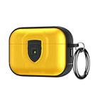 For AirPods Pro TPU + PC Full Wrap Type Protection Case Cover(Yellow) - 1