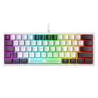 ZIYOULANG K61 62 Keys Game RGB Lighting Notebook Wired Keyboard, Cable Length: 1.5m(White Black) - 1