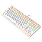 ZIYOULANG K2 87 Keys Office Laptop Punk Glowing Mechanical Wired Keyboard, Cable Length: 1.5m, Color: White - 1