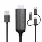 LD36 8 Pin + Micro USB + Type-C / USB-C to HDMI  1080P HDTV Dongle Cable, Plug And Play HDMI With Screen Plug And Play - 1