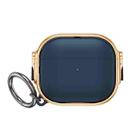 For AirPods Pro Drop-proof Case Split Design Plating Protection Cover(Rose Gold+Blue) - 1