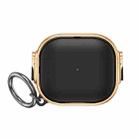 For AirPods Pro Drop-proof Case Split Design Plating Protection Cover(Rose Gold+Black) - 1