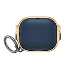 For  AirPods Pro 2 Drop-proof Case Split Design Plating Protection Cover(Rose Gold+Blue) - 1