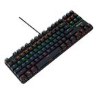 BAJEAL K100 87 Keys Green Shaft Wired Mechanical Keyboard, Cable Length: 1.6m(Black) - 1