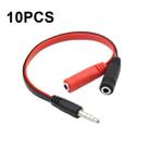 Y-1001 10pcs 20cm 3.5mm Car Audio Computer Headset Microphone 2 In 1 Adapter Cable(Nickel Plated) - 1