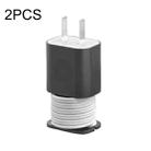 For iPhone 11/12 18W/20W Power Adapter 2pcs Protective Case Cover Data Cable Organizer(Black) - 1