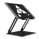 Aluminum Laptop Tablet Stand Foldable Elevated Cooling Rack,Style: Triangle Fantasy Black - 1