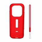 For Insta360 X3 Silicone Case Protective Cover with Hand Strap(Red) - 1