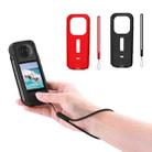For Insta360 X3 Silicone Case Protective Cover with Hand Strap(Red) - 2