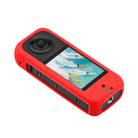 For Insta360 X3 Silicone Case Protective Cover with Hand Strap(Red) - 3