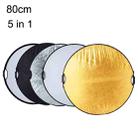 Selens  5 In 1 (Gold / Silver  / White / Black / Soft Light) Folding Reflector Board, Size: 80cm Round - 1