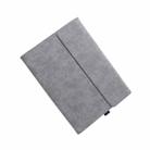 For Microsoft Surface Pro 9 Tablet Protective Case Holder(South African Sheepskin Gray Case) - 1