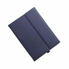 For Microsoft Surface Pro 8 Tablet Protective Case Holder(Microfiber Lambskin Texture Blue Case) - 1