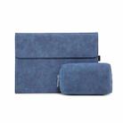 For Microsoft Surface Pro 8 Tablet Protective Case Holder(South African Sheepskin Blue Case + Power Supply Bag) - 1