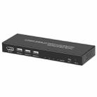 FJGEAR FJ-DK401 60HZ 4 Ports DP+USB To KVM Switcher With Desktop Controller - 1