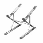 N8 Double-layer Foldable Lifting Aluminum Alloy Laptop Heat Dissipation Stand, Color: Silver - 1