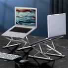 N8 Double-layer Foldable Lifting Aluminum Alloy Laptop Heat Dissipation Stand, Color: Silver - 2