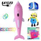 Children 3D Printing Pen Low Temperature Intelligent Screen Display Voice Drawing Pen, Style:, Color: 13 Colors (Pink) - 1