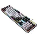 K-Snake K4 104 Keys Glowing Game Wired Mechanical Feel Keyboard, Cable Length: 1.5m, Style: Gray Black Square Key - 1
