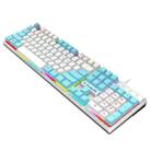 K-Snake K4 104 Keys Glowing Game Wired Mechanical Feel Keyboard, Cable Length: 1.5m, Style: Mixed Light White Blue Square Key - 1